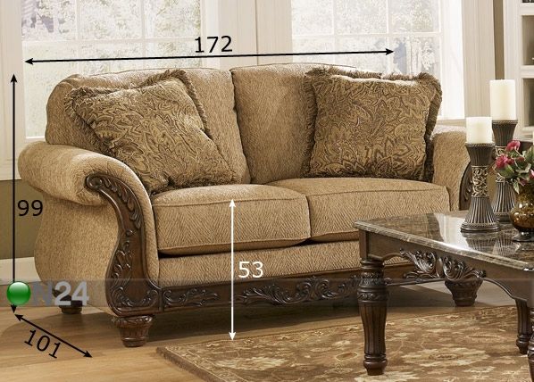 2-местный диван Cambridge Amber размеры