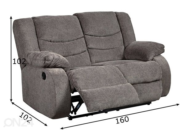 2-местный диван recliner размеры