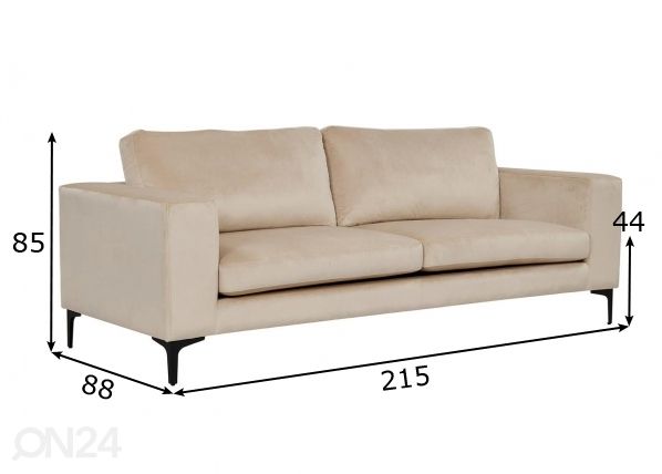 3-местный диван Bolero размеры