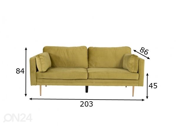 3-местный диван Boom размеры