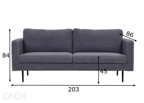3-местный диван Boom размеры