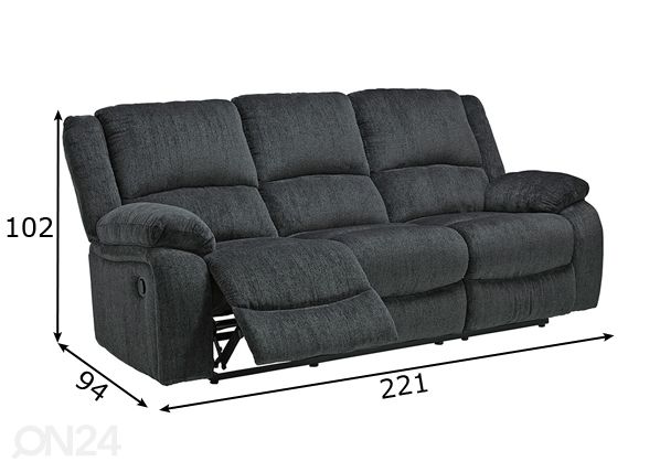 3-местный диван recliner размеры
