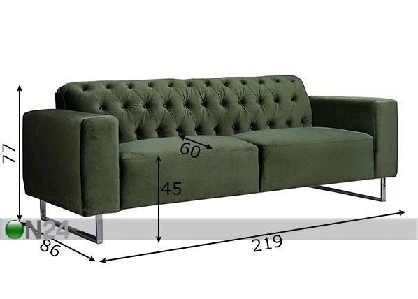 3-местный диван Sofa размеры