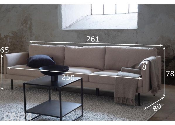 3-местный диван Zoom размеры