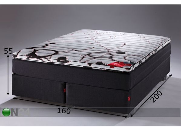Black zoned Multipocket континентальная кровать 160х200 cm размеры
