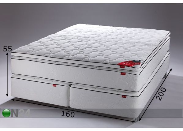 Black zoned Multipocket Tempsmart кровать 160x200 cm размеры