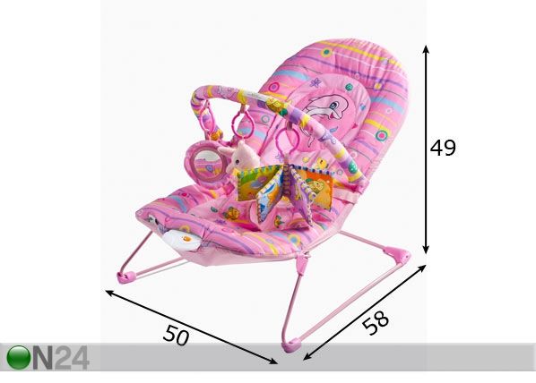 Britton® кресло-качалка Дельфин размеры