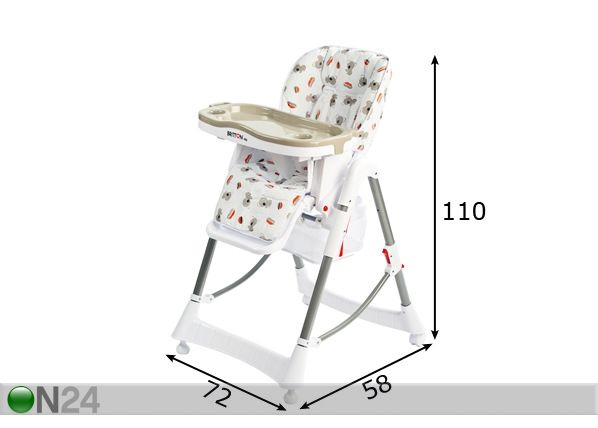 Britton® стул для кормления Hip Koala размеры