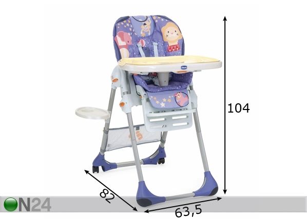 Chicco Polly High Chair стульчик для кормления Magia размеры