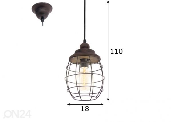 Eglo подвесной светильник Bampton размеры
