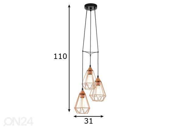 Eglo подвесной светильник Tarbes размеры