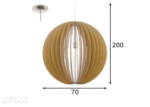 Eglo потолочный светильник Cossano Ø70 см размеры