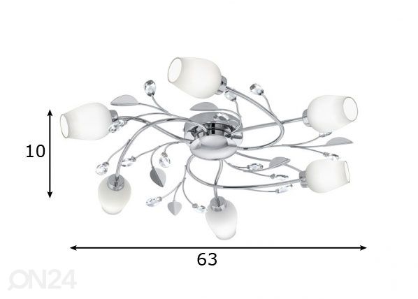 Eglo потолочный светильник Pitale LED размеры