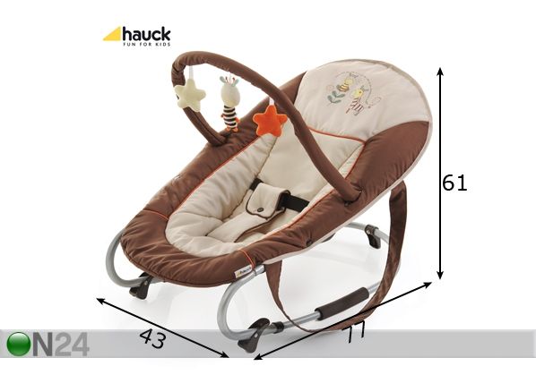 Hauck кресло-качалка Bungee Deluxe размеры
