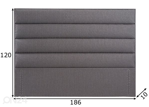 Hypnos изголовье кровати с текстильной обивкой Kent 186x120x10 cm размеры