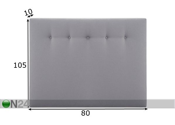 Hypnos изголовье кровати 80x105x10 cm размеры