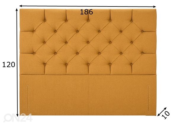 Hypnos изголовье кровати Chesterfield 186x120x10 cm размеры