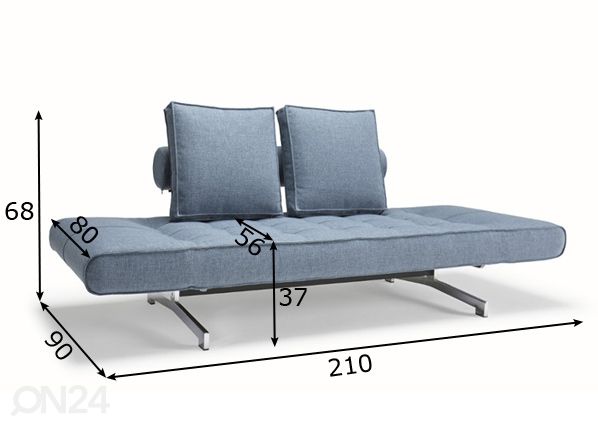 Innovation диван-канапе Ghia размеры
