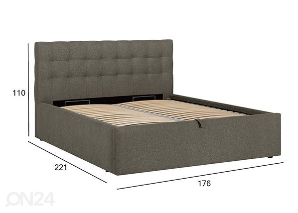 Kровать Leena 160x200 см размеры