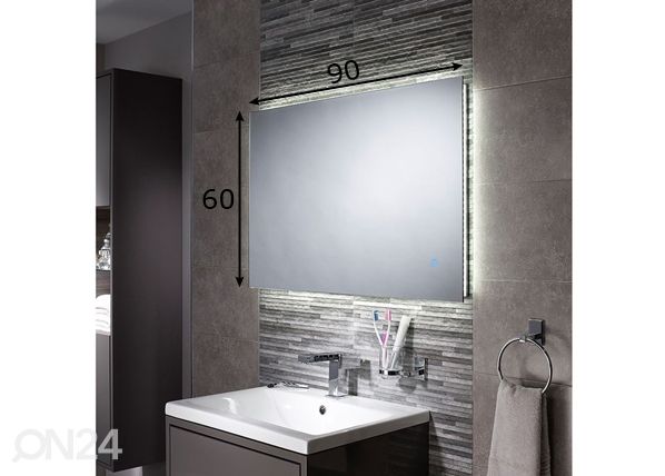 LED зеркало Eden 90x60 см размеры