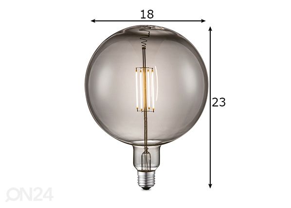 LED лампочка Carbon, E27, 4W размеры