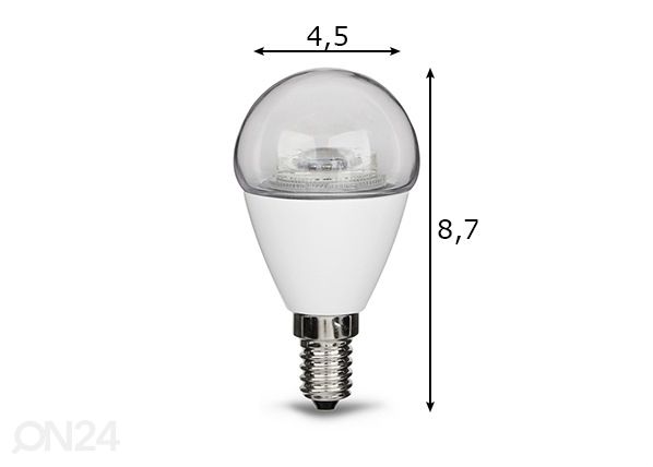 LED лампочка Cone, E14, 5,7W размеры