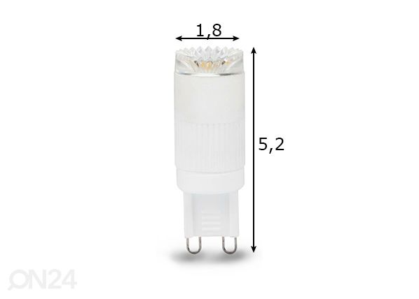 LED лампочка Cylinder, G9, 2,5W размеры