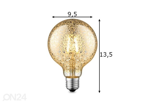 LED лампочка Deco, E27, 4W размеры