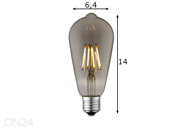 LED лампочка Drop, E27, 4W размеры
