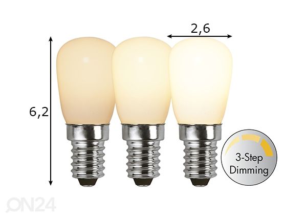 LED лампочка E14 2 Вт размеры