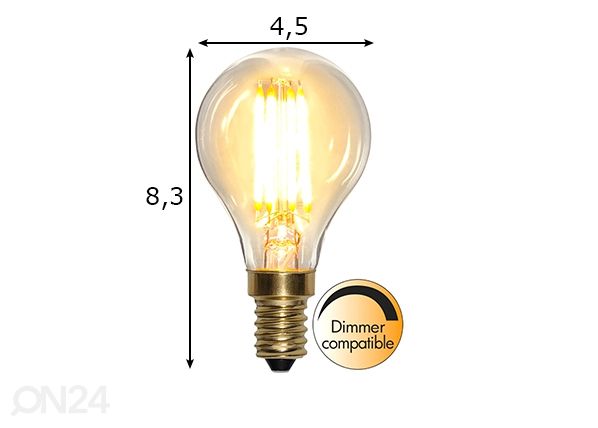 LED лампочка E14 4 Вт размеры