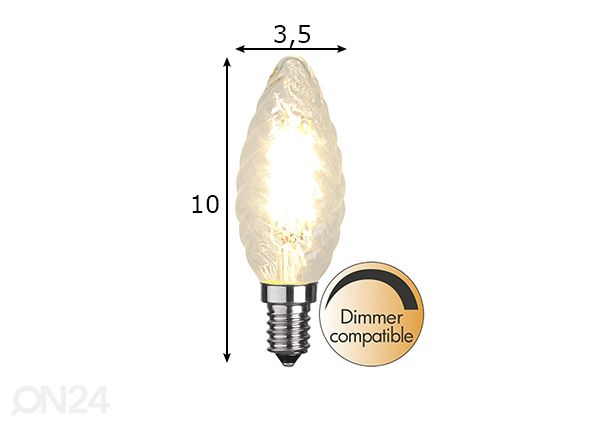 LED лампочка E14 4,2 Вт размеры
