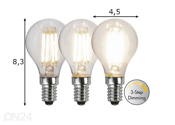 LED лампочка E14 4,2 Вт размеры