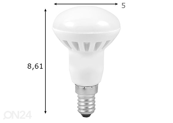 LED лампочка E14 6 Вт размеры
