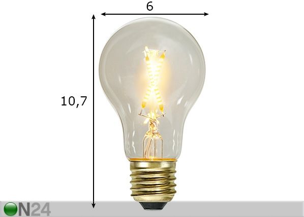 LED лампочка E27 0,5 Вт размеры