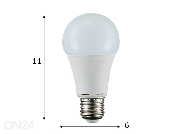 LED лампочка E27 10 Вт 5 шт размеры