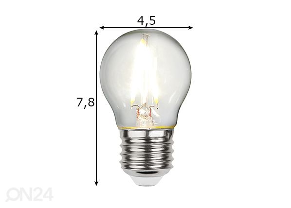 LED лампочка E27 2,3 Вт размеры