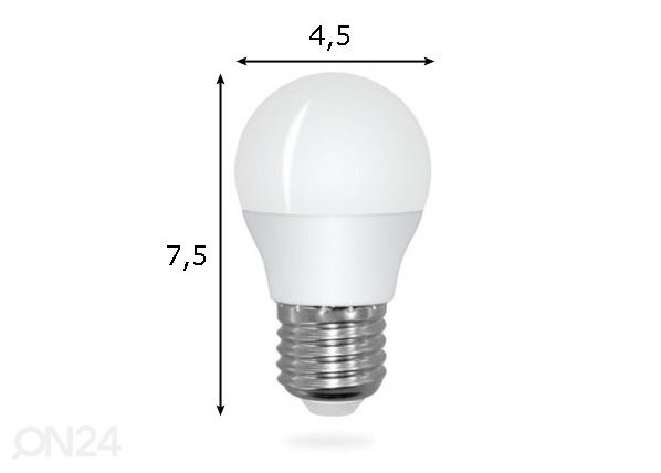 LED лампочка E27 6 Вт 5 шт размеры
