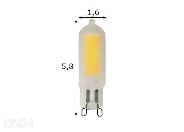 LED лампочка G9 3 Вт размеры