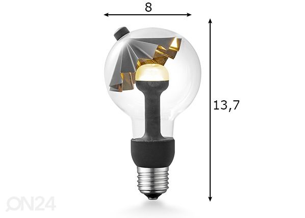 LED лампочка Move Me umbrella, E27, 3W размеры