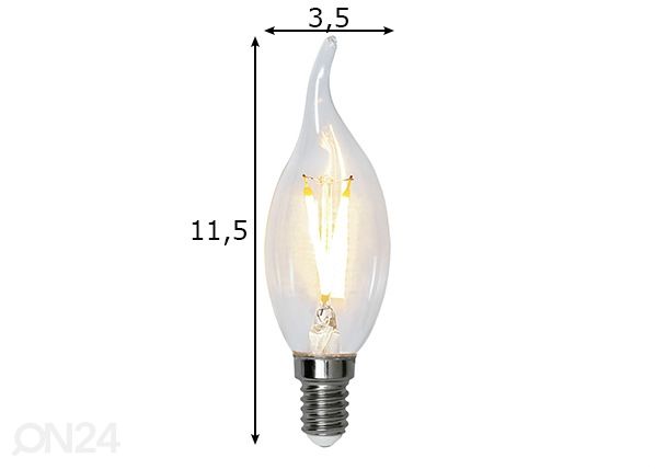 LED светодиодная лампочка E14 1,5 Вт размеры