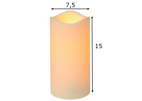 LED свеча с таймером 15cm размеры