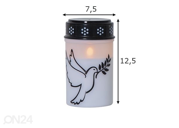 LED свеча Dove размеры