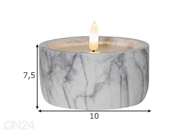 LED свеча Flamme Marble размеры