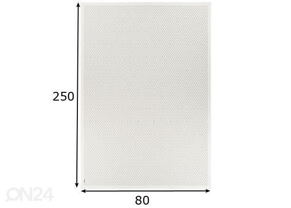 Narma smartWeave® ковер Kalana white 80x250 см размеры