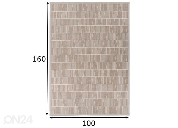 Narma smartWeave® ковер Kursi beige 100x160 см размеры