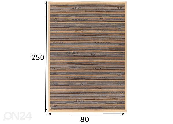 Narma smartWeave® ковер Liiva gold 80x250 см размеры