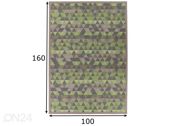 Narma smartWeave® ковер Luke green 100x160 см размеры