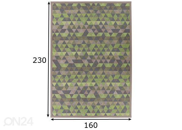 Narma smartWeave® ковер Luke green 160x230 см размеры