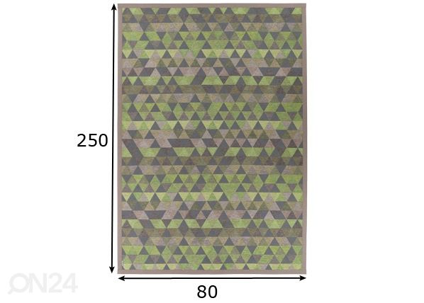 Narma smartWeave® ковер Luke green 80x250 см размеры